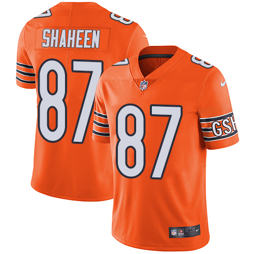 Nike Bears #87 Adam Shaheen Orange Youth Stitched NFL Limited Rush Jersey - Click Image to Close